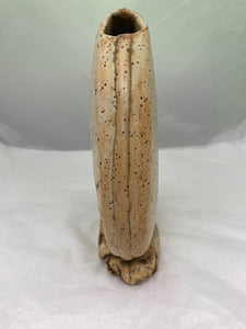 Brown & Beige Moon Vase By Pamela Taylor Potter