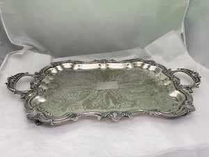 Large Victorian Birmingham Silver Company Serving Tray