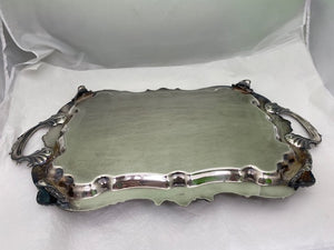 Large Victorian Birmingham Silver Company Serving Tray