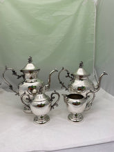 Load image into Gallery viewer, Vintage Silver Over Copper Four Piece Tea/Coffee Service with Berry Finial
