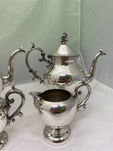 Load image into Gallery viewer, Vintage Silver Over Copper Four Piece Tea/Coffee Service with Berry Finial
