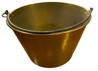 Large Antique Brass and Copper Bucket