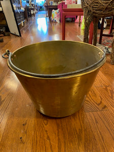 Large Antique Brass and Copper Bucket