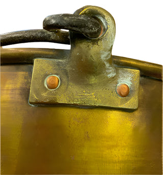 Large Antique Brass and Copper Bucket