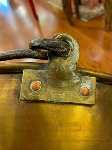 Large Antique Brass and Copper Bucket