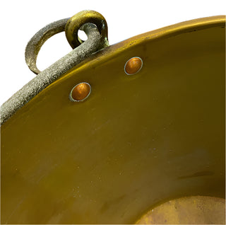 Large Antique Brass and Copper Bucket