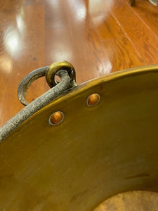 Large Antique Brass and Copper Bucket