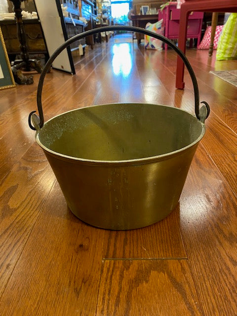 Antique Small Brass Bucket