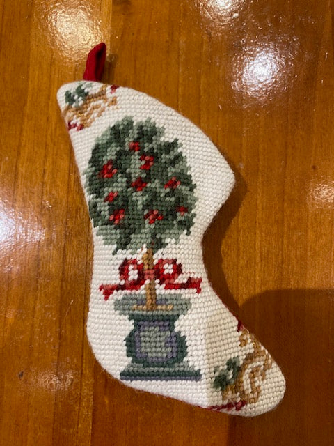 Vintage Needlepoint Christmas Ornaments