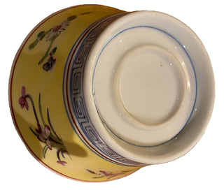 Large Yellow Chinoiserie Rice Bowl