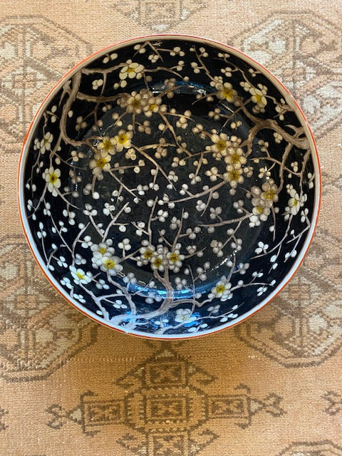 Vintage Black Chinese Bowl