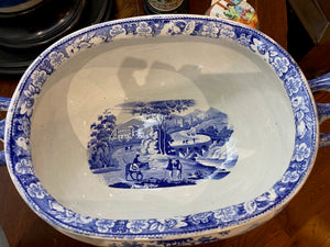 English Blue & White Soup Tureen