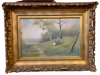 Antique Oil On Canvas By R. Frederick
