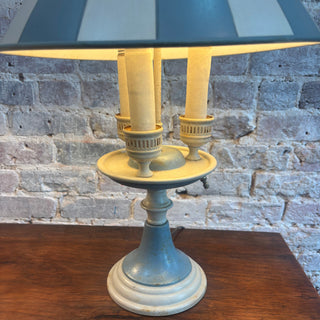 Pair Antique Toile Lamps