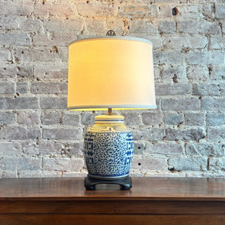 Chinese Blue and White Porcelain Ginger Jar Lamp