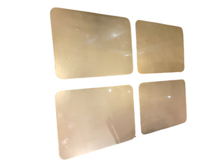 Set of 4 Rectangle Vintage Lacquered Caspari Gold Leaf Placemats