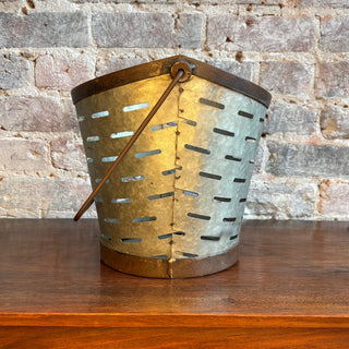 Small Metal Olive Bucket