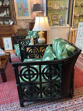 Load image into Gallery viewer, Vintage Pair Black Rattan Chairs
