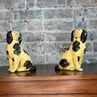 Vintage Staffordshire Style Dog Bookends.