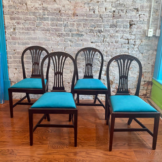 Set of 4 Wheat Dining Room Chairs