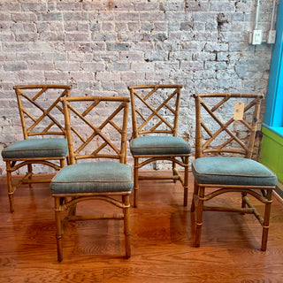 Chippendale Style Bamboo and Rattan Chairs