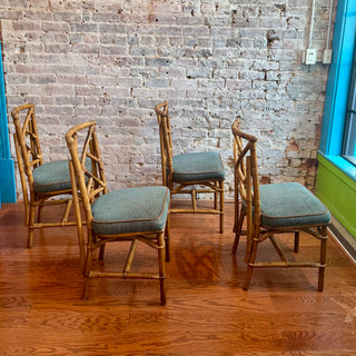 Chippendale Style Bamboo and Rattan Chairs