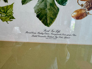 Vintage "Food For Life" Print By Anne Ophelia Dowden