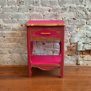 Capri Pink Annie Sloan Painted Side Table