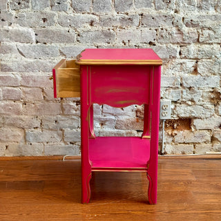 Capri Pink Annie Sloan Painted Side Table