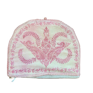 Antique Pink Embroidery Tea Cozy