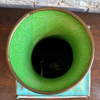 Chinese Canton Enamel Slab Vase.