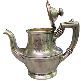 Antique Planters Hotel Chicago Silver Teapot