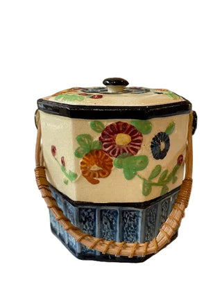 Vintage Japanese Ceramic Biscuit Jar