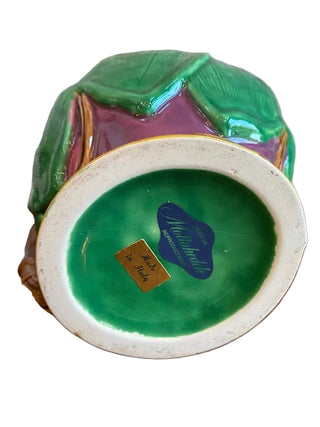 Reproduction Mottahedah Lotus Majolica Pitcher
