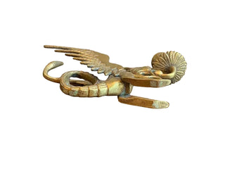 Vintage Brass Dragon Candlestick