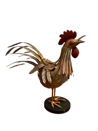 Vintage Metal Folk Art Rooster