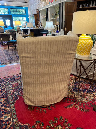 Pair Robin Bruce Swivel/Rocking Chairs With Slipcovers