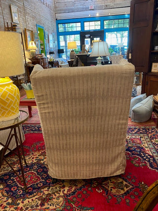 Pair Robin Bruce Swivel/Rocking Chairs With Slipcovers