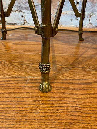 Brass Look Round Metal Side Table
