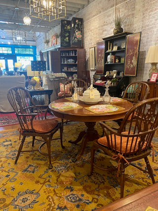 Set of 5 Vintage English Oak Windsor Style Chairs