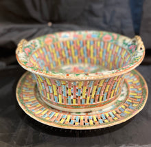 Load image into Gallery viewer, Reticulated Porcelain Bowl and Under-plate
