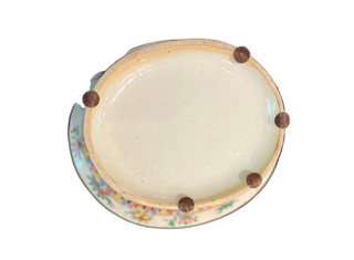 Reticulated Antique Rose Medallion Porcelain Bowl and Plate