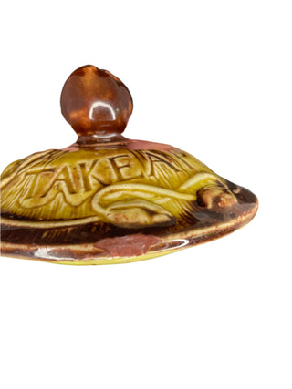 Small Majolica Covered Bowl