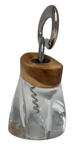 Wood and Acrylic Abstract Modern Metal Bottle Opener