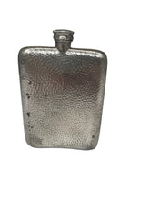 Load image into Gallery viewer, Vintage Hand Hammered Silver English Flask
