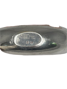 Vintage A H RIISE Liquour Store Silver English Flask