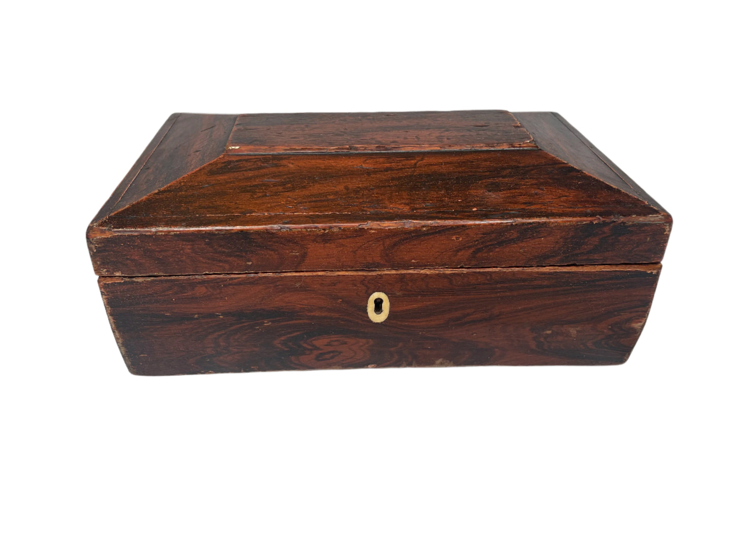 Vintage Pine Document Box with Brass Hardware