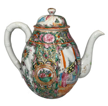 Load image into Gallery viewer, Rose Medallion Teapot With Bamboo Style Handle
