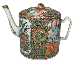 Rose Medallion Round Teapot