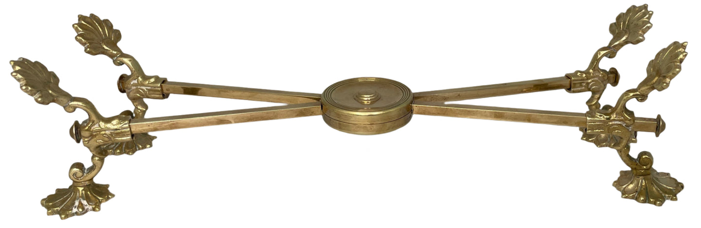 Large Brass Expandable Trivet Bowl Stand